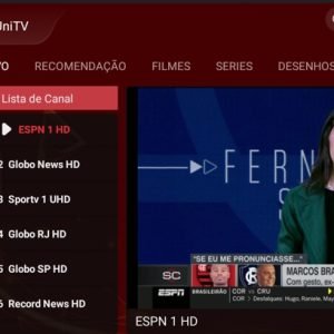 UNITV Black ( canais, filmes, series e novelas ) Telas a vontade.